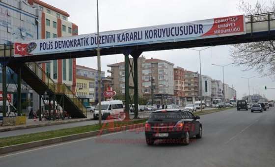 Çorlu Emniyet Müdürlüğü 10 Nisan'ı Afişlerle Kutluyor