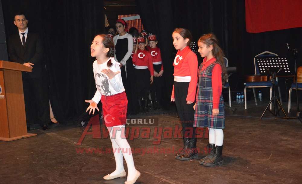İstiklal Marşı'nın Kabulünün 96. Yıldönümü Çorlu'da Kutlandı