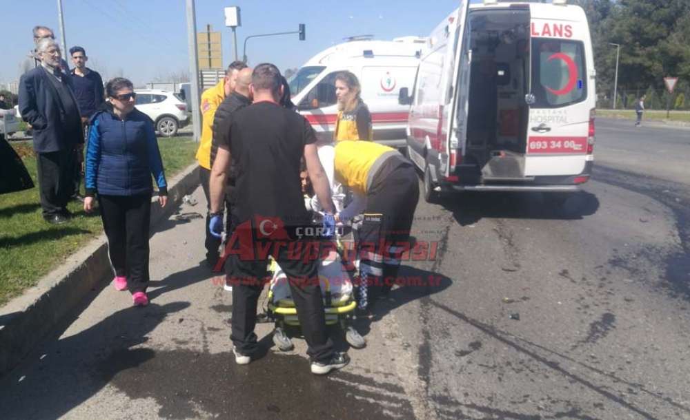 Çorlu'da Kaza 2 Yaralı