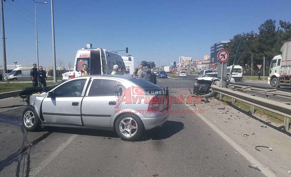 Çorlu'da Kaza 2 Yaralı