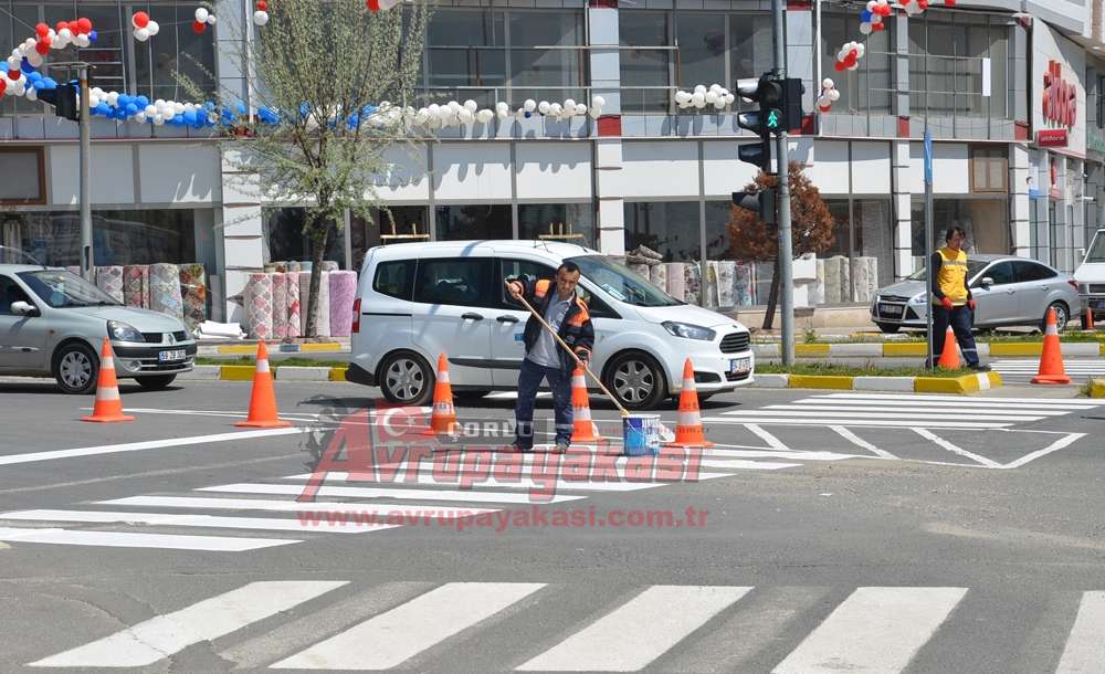 Yaya Geçitleri Boyanıyor