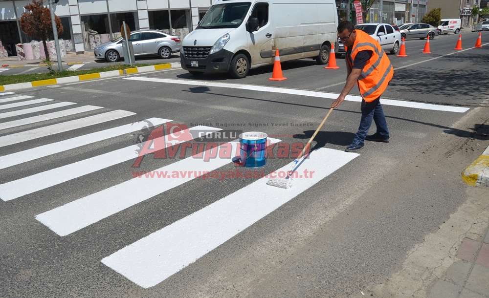 Yaya Geçitleri Boyanıyor