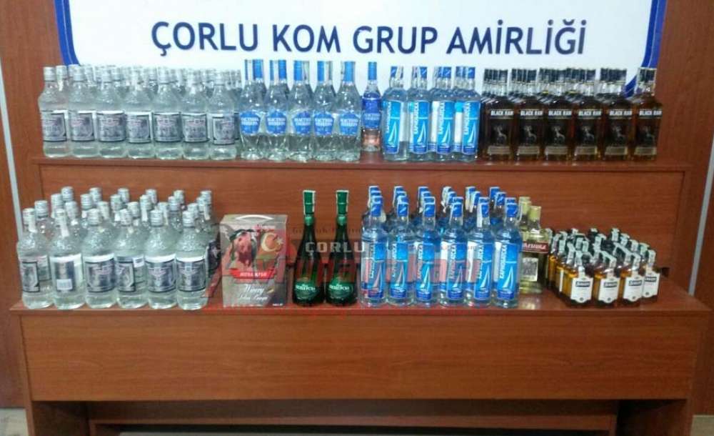 Çorlu'da Kaçak İçki Ele Geçirildi