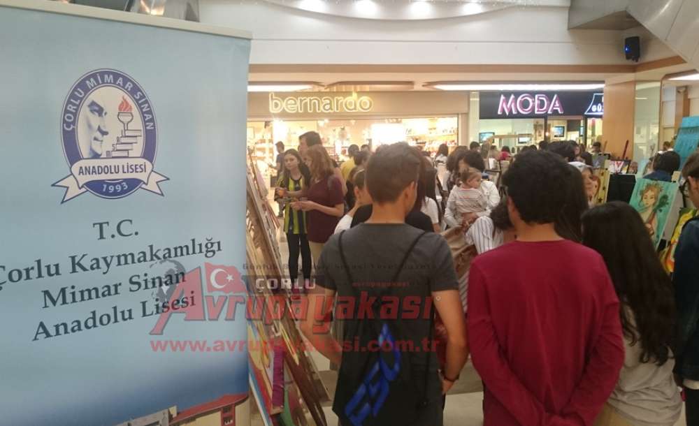 Mimar Sinan Anadolu Lisesi Öğrencilerinden Resim Sergisi