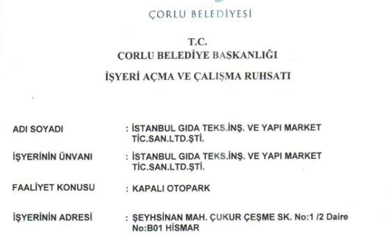 Hismar Hipermarket'ten Otopark Açıklaması