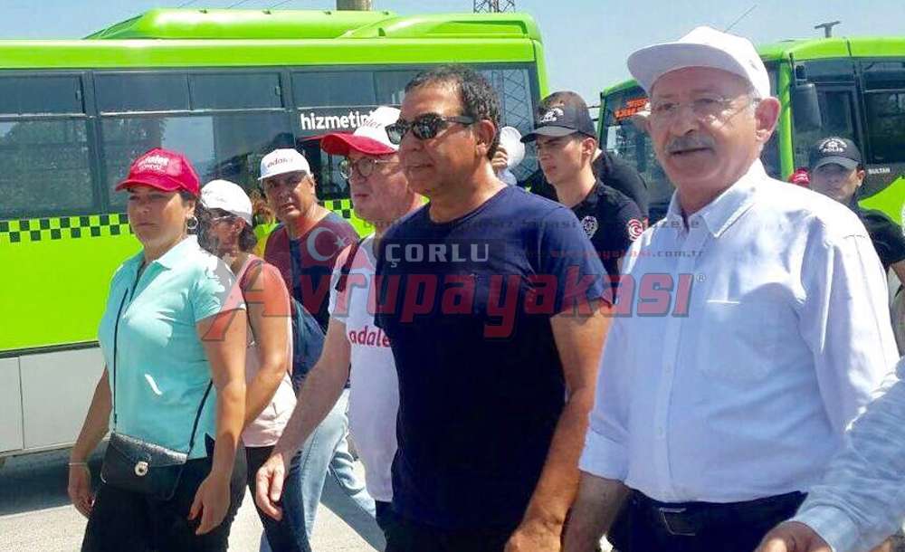 Çorlu Chp Adalet Yürüyüşüne Katıldı