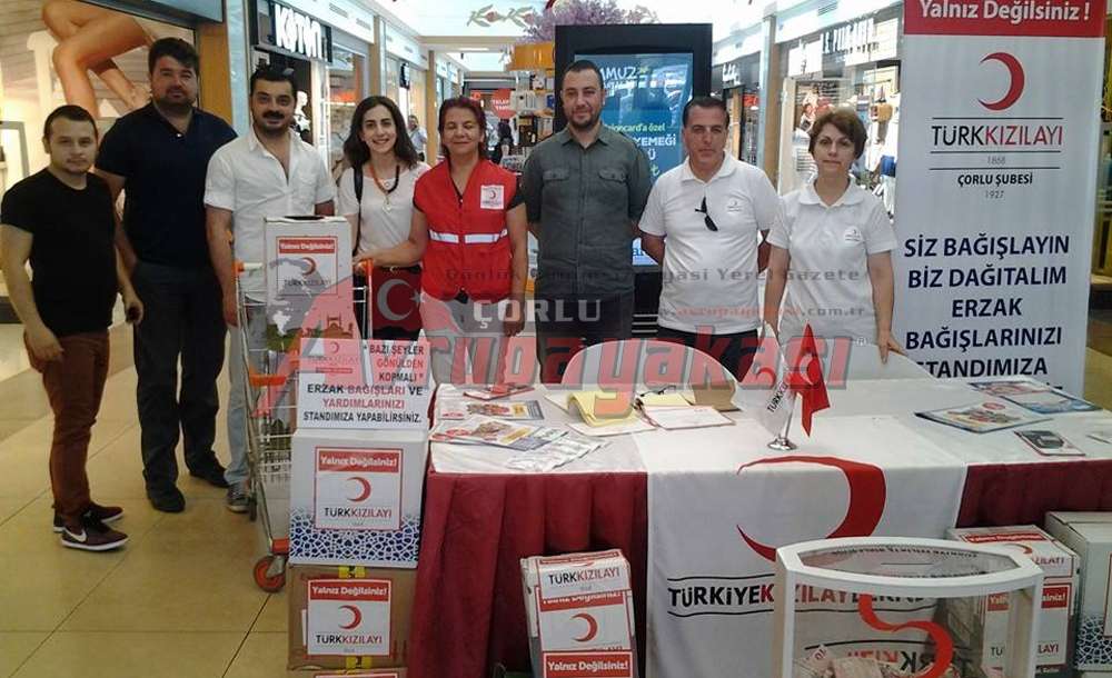 Kızılay Çorlu Şubesi Ramazan Ayında Bin 153 Paket Erzak Bağışı Aldı