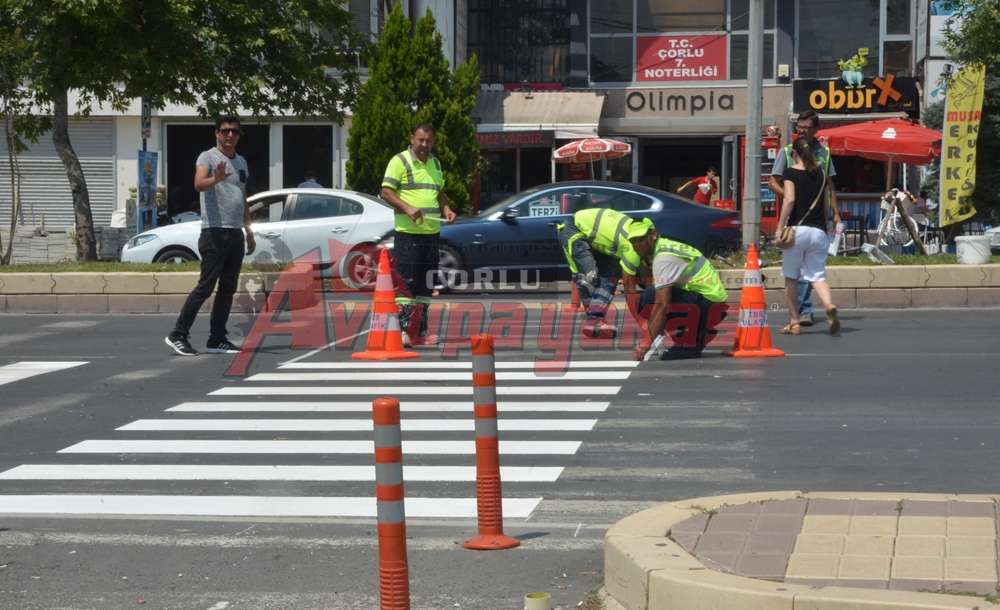 Yaya Geçitleri Boyanıyor
