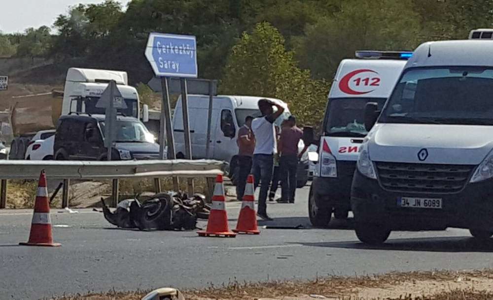 Motosiklet Sürücüsü Feci Kazada Can Verdi