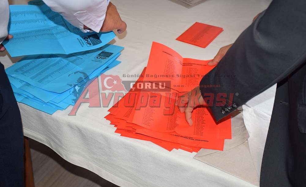 Chp Çorlu`da Delege Seçimleri Devam Ediyor
