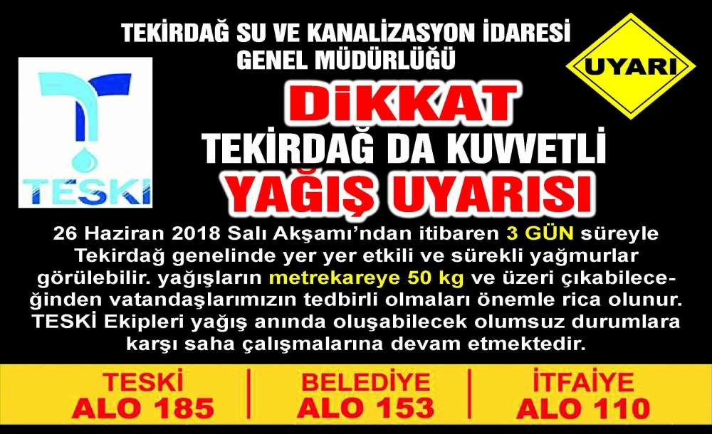 Teski'den Uyari 