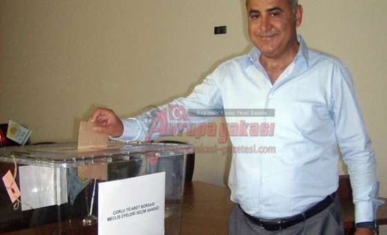 Çorlu Ticaret Borsası`nda Yüksel Ertan Yeniden Başkan