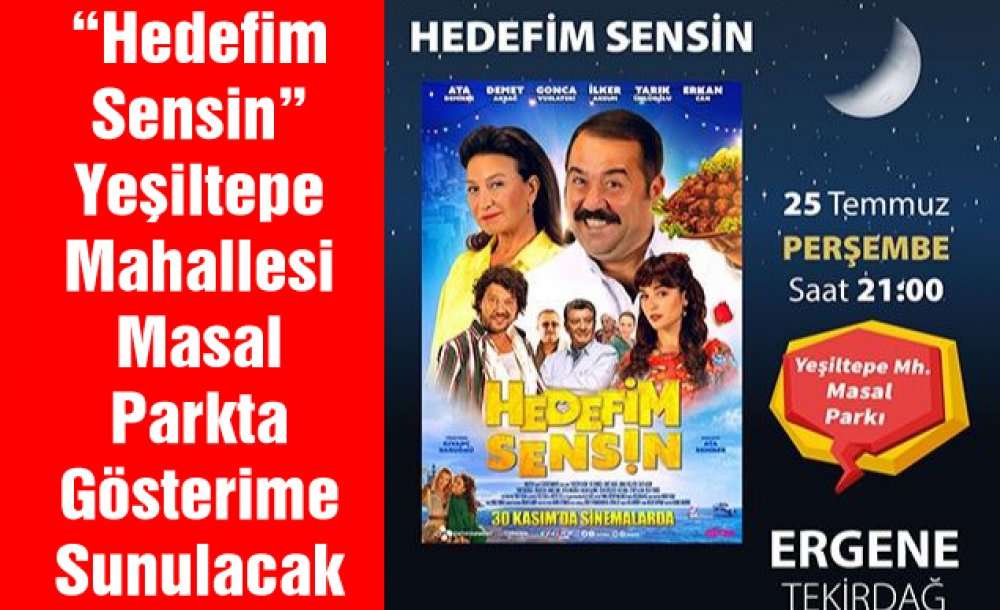 “Hedefim Sensin” Yeşiltepe Mahallesi Masal Parkta Gösterime Sunulacak