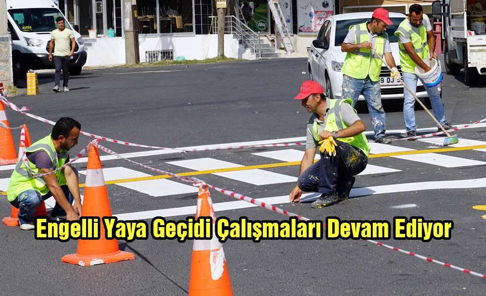 Engelli Yaya Geçidi Çalışmaları Devam Ediyor