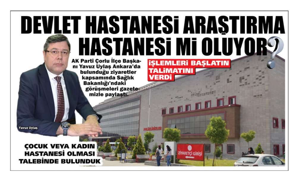 Devlet Hastanesi Araştırma Hastanesi Mi Oluyor?