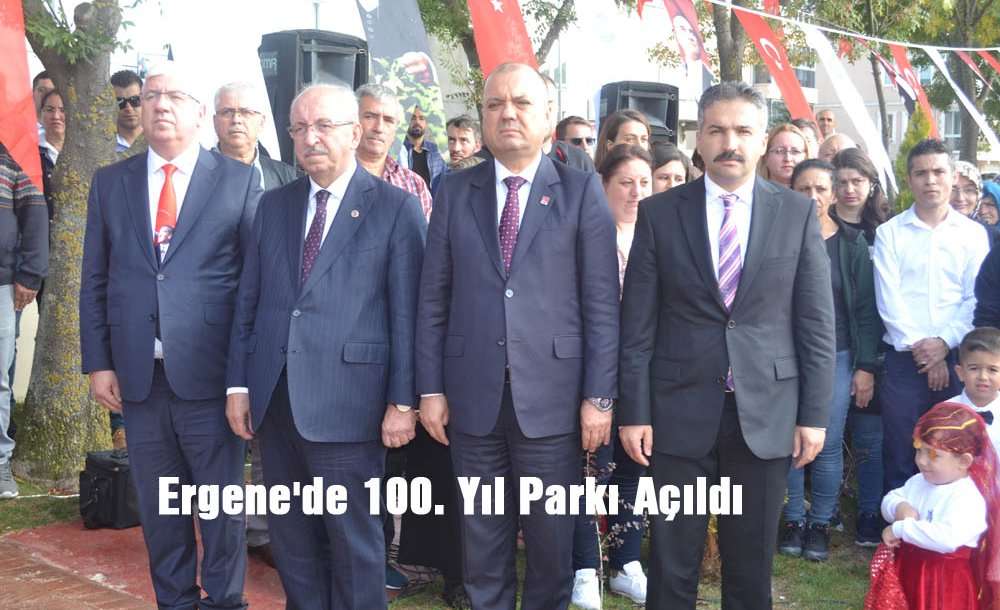 Ergene'de 100. Yıl Parkı Açıldı