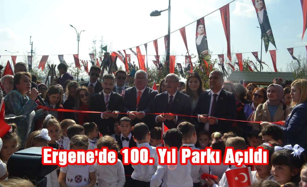 Ergene'de 100. Yıl Parkı Açıldı