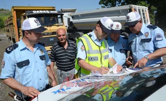 Şehir İçi Ve Bölge Trafik Ekiplerinden Tonaj Uygulaması