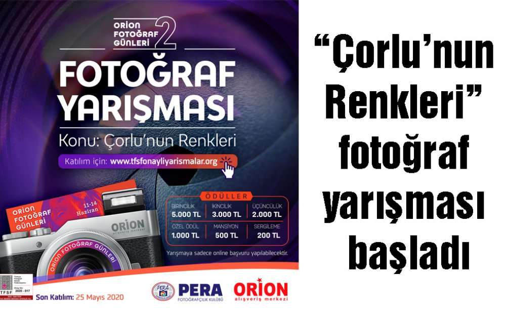“Çorlu'nun Renkleri” Fotoğraf Yarışması Başladı