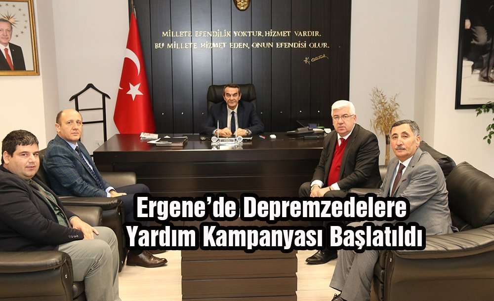 Ergene'de Depremzedelere Yardım Kampanyası Başlatıldı