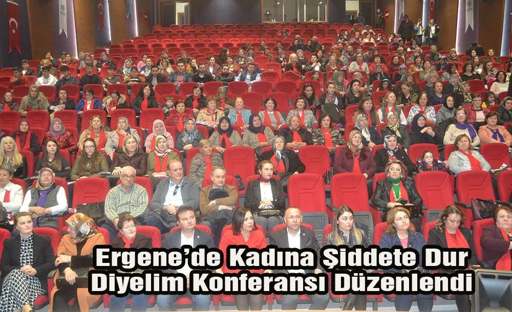 Ergene'de Kadına Şiddete Dur Diyelim Konferansı Düzenlendi 