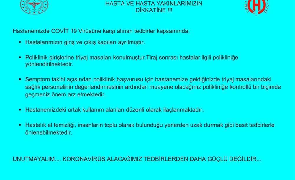 Çorlu Devlet Hastanesi'nden Virüs Açıklaması 