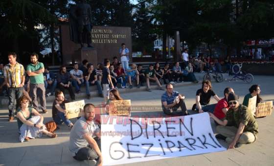 Gezi Parkına Çorlu'dan Destek
