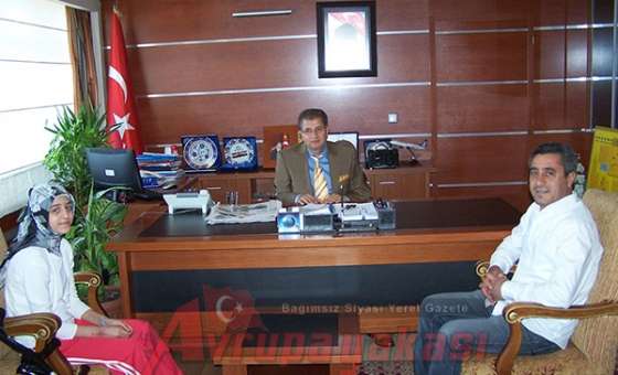 Kanser Hastası Ortaokul Öğrencisinden Kaymakam Doğan`a Teşekkür Ziyareti