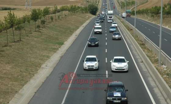 Çorlu`da Türkçe Olimpiyatları Konvoyu