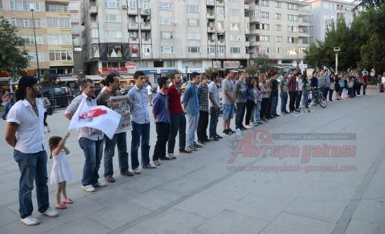 Çorlu'da "duran Adam" Eylemi