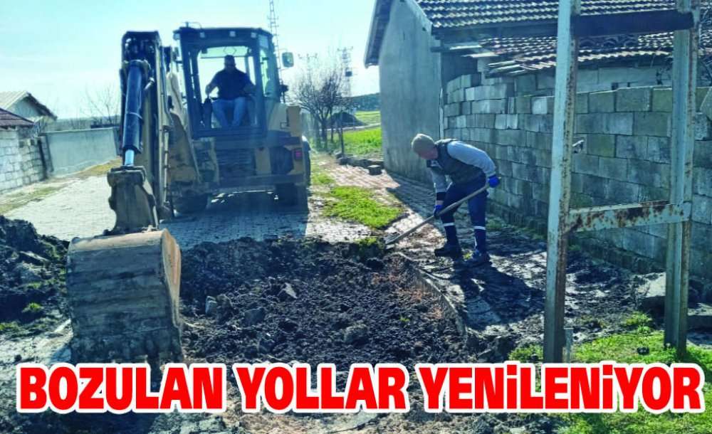 Bozulan Yollar Yenileniyor 