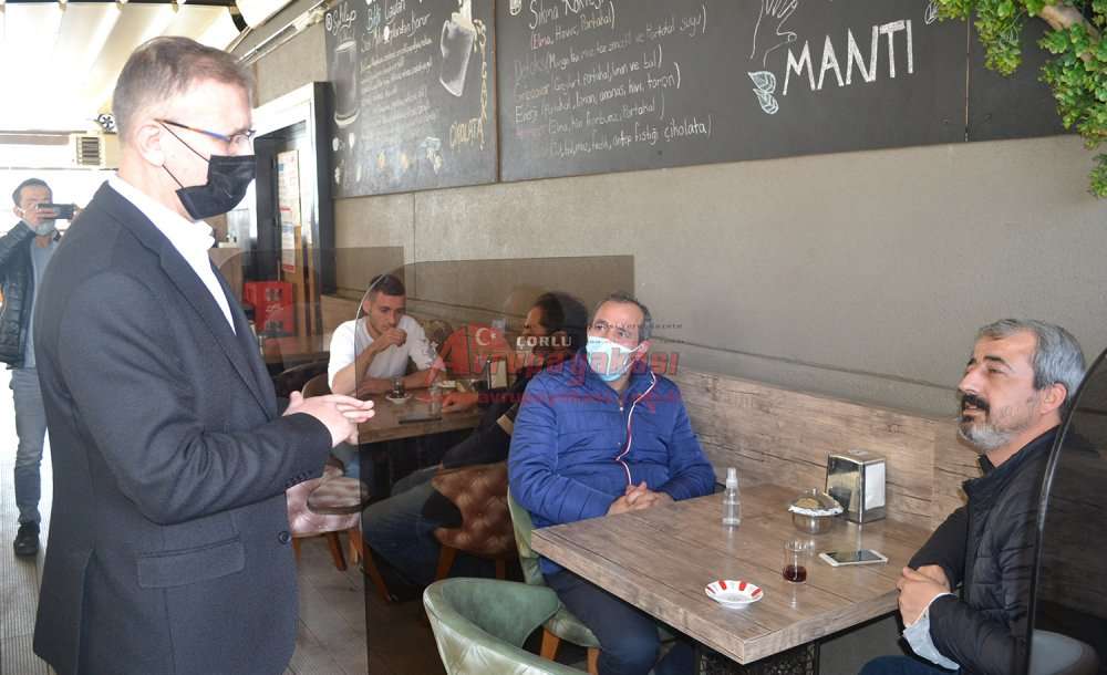 Kafe Ve Restoranları Denetleyen Çorlu Kaymakamı Cafer Sarılı,  “Yüzde 50 Doluluk Ve Hes Kodu Sorgulama Önemli”