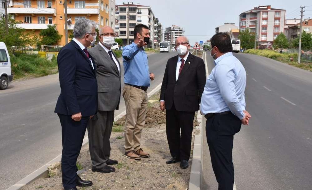Çorlu'da Devam Eden Çalışmaları Yerinde İnceledi 