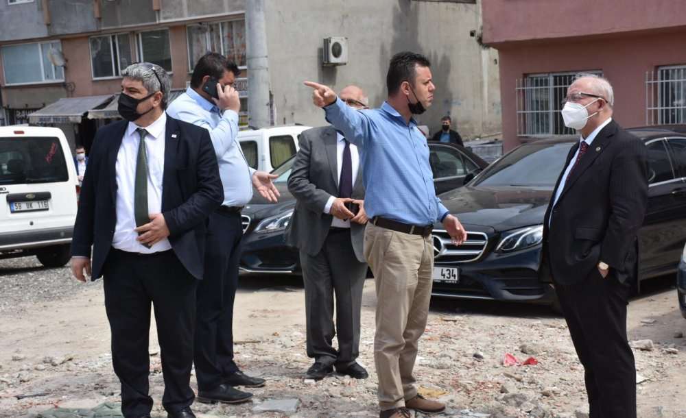 Çorlu'da Devam Eden Çalışmaları Yerinde İnceledi 