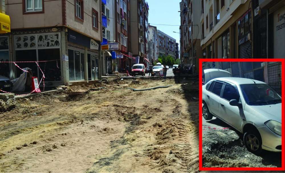 Caddedeki Çalışmalar Olaylı Başladı 