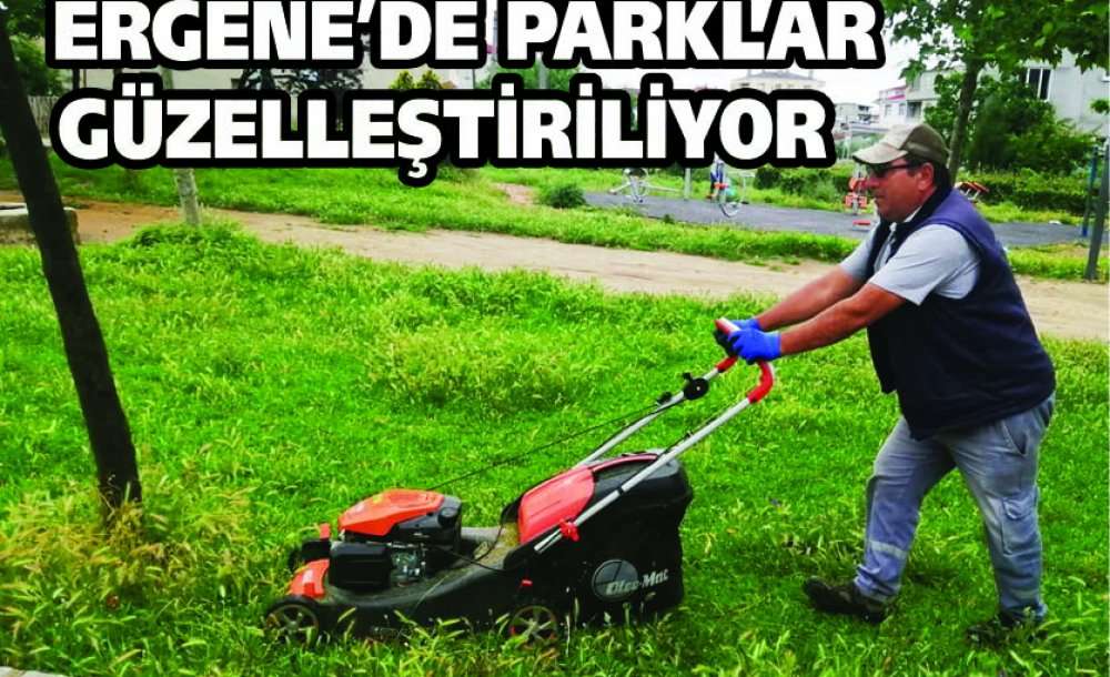 Ergene'de Parklar Güzelleştiriliyor 