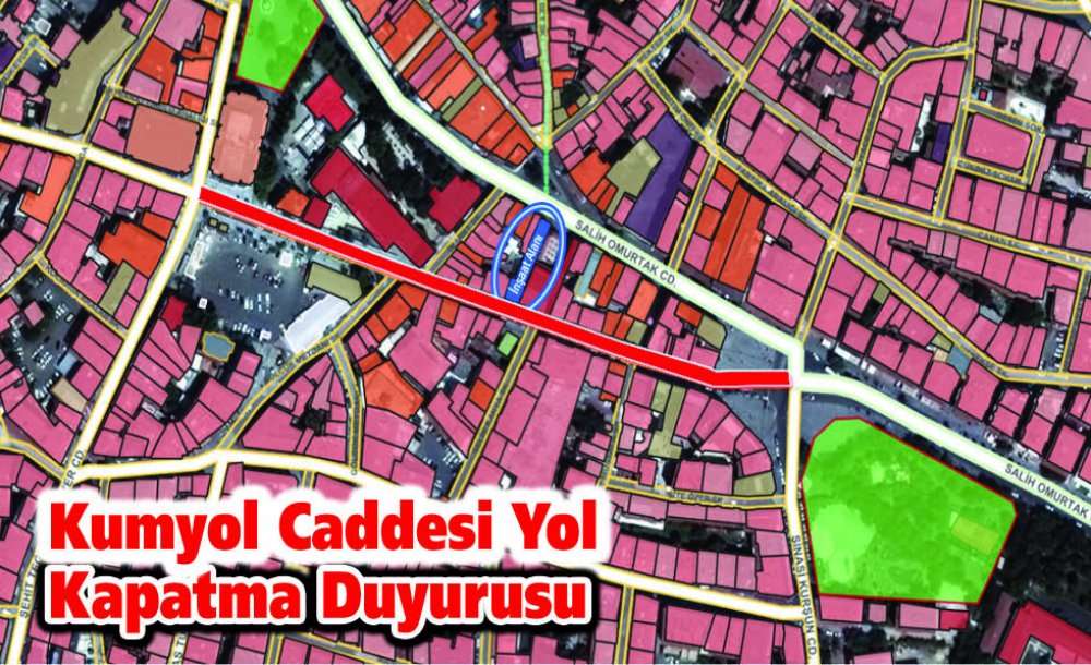 Kumyol Caddesi Yol Kapatma Duyurusu