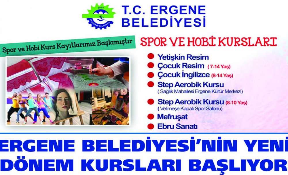 Ergene Belediyesi'nin Yeni Dönem Kursları Başlıyor