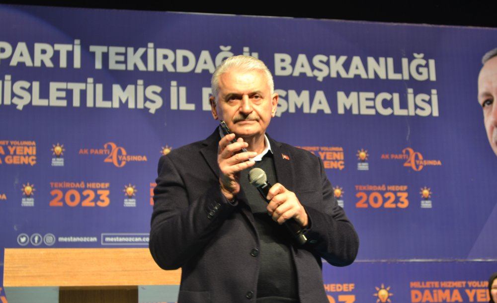 Binali Yıldırım Çorlu'da Coşkuyla Karşılandı