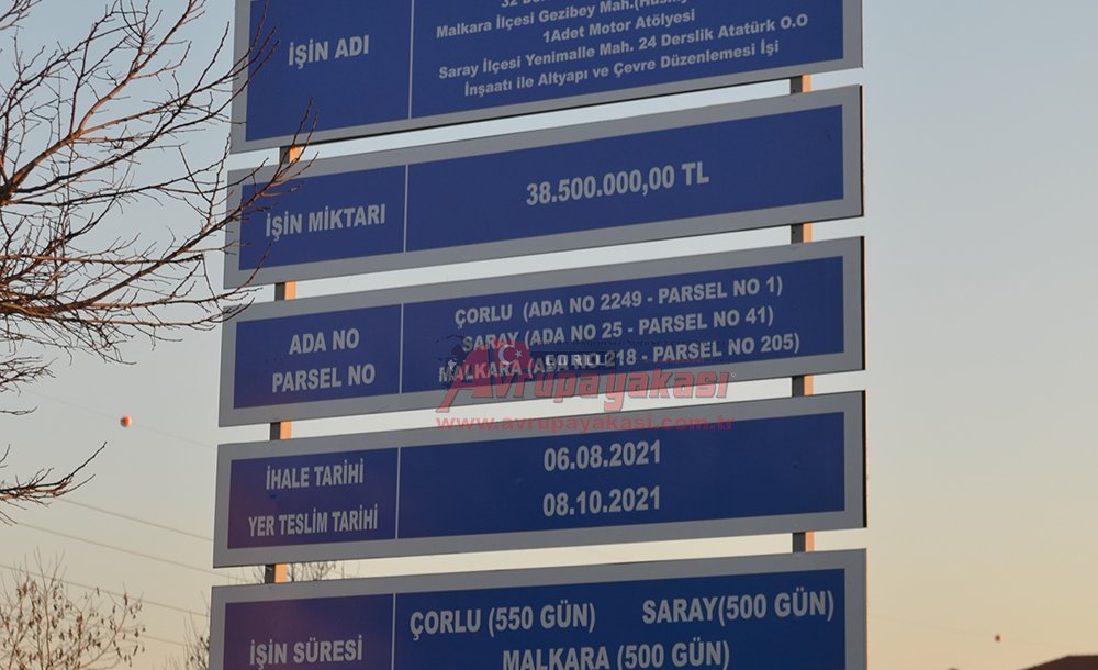 Tabelası Asıldı Çalışma Başlamadı 