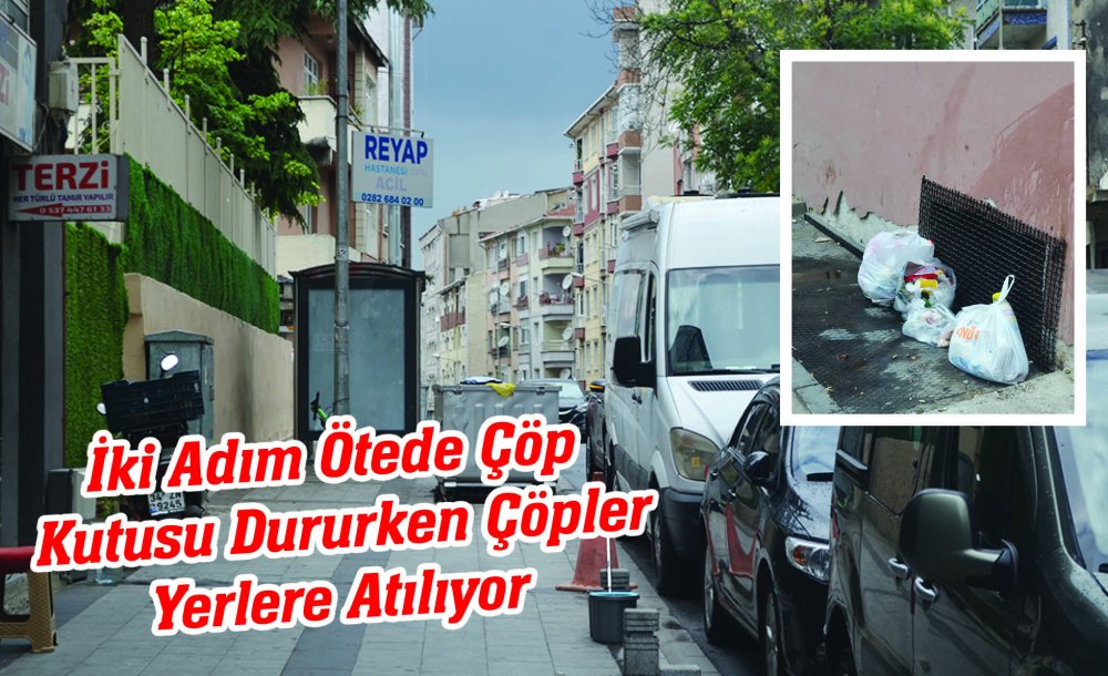 İki Adım Ötede Çöp Kutusu Dururken Çöpler Yerlere Atılıyor