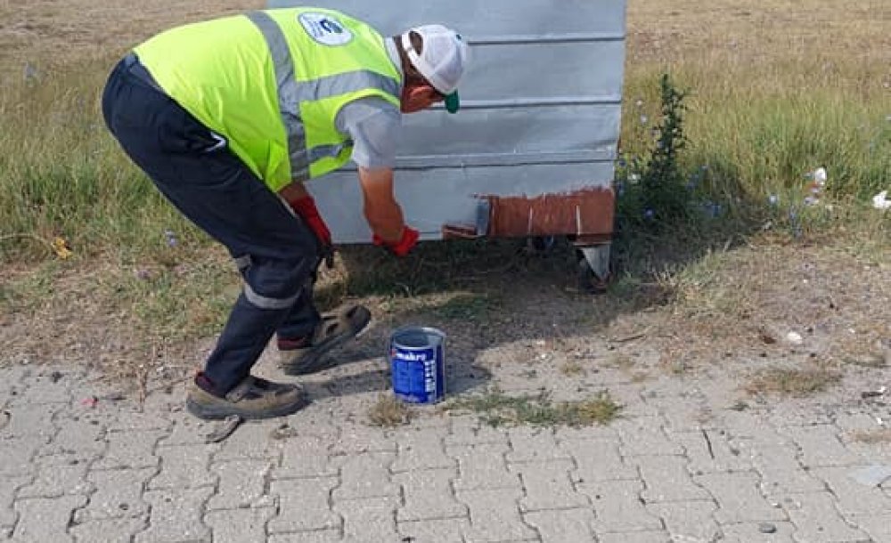 Çöp Konteynerlerinin Bakımları Yapılıyor