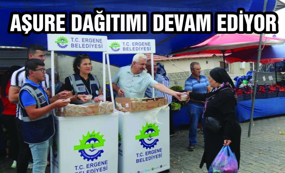 Ergene'de Aşure Dağıtımı Devam Ediyor