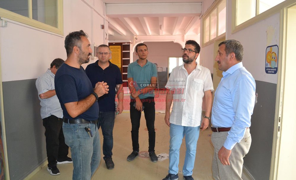 Çorlu İlkokulu'nda Güçlendirme Çalışmaları Başladı 