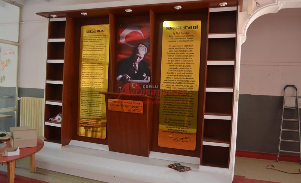 Çorlu İlkokulu'nda Güçlendirme Çalışmaları Başladı 