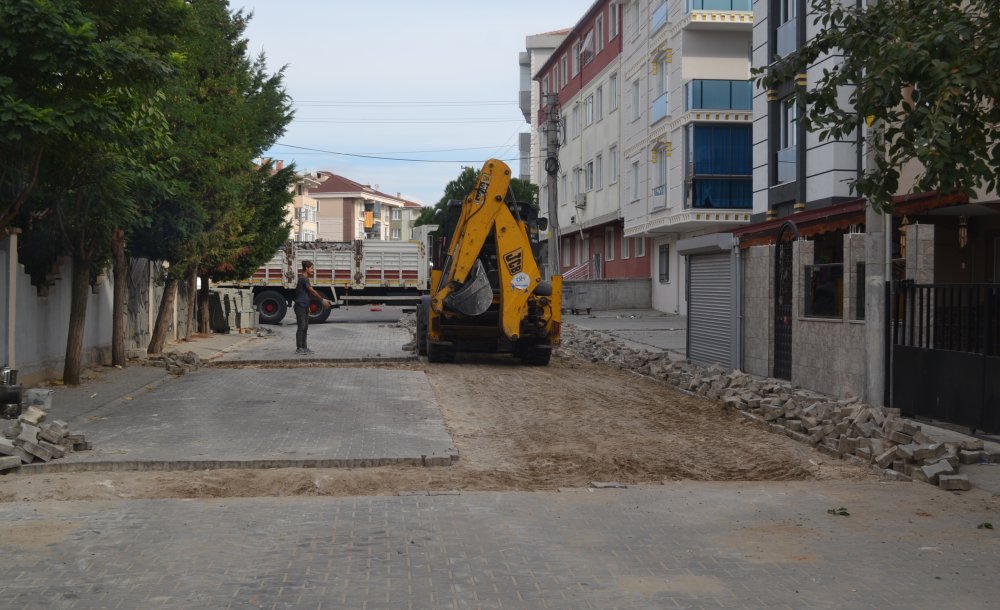 Parke Taşı Çalışması Dikkat Çekiyor