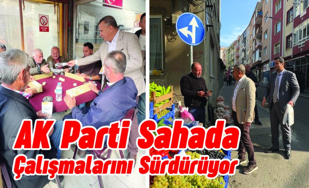 Ak Parti Sahada Çalışmalarını Sürdürüyor
