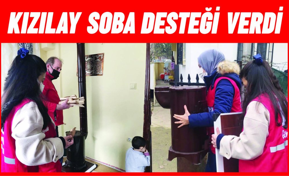 Kızılay Aileye Soba Desteği Verdi