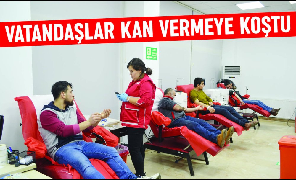 Vatandaşlar Kan Vermeye Koştu