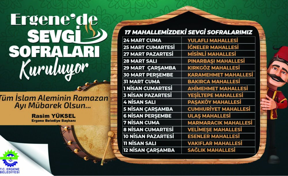 Ergene Sevgi Sofralarında Buluşuyor